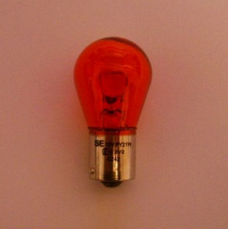 Glühlampe orange 21W Sockel BAU15s für Blinker weiß