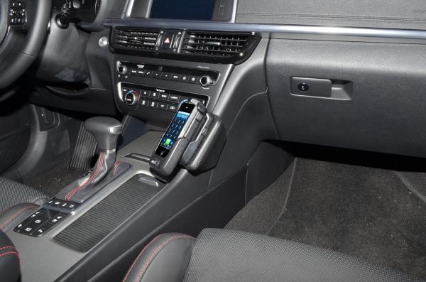 KUDA Telefonkonsole passend für Kia Optima ab Bj. 2015 Leder schwarz