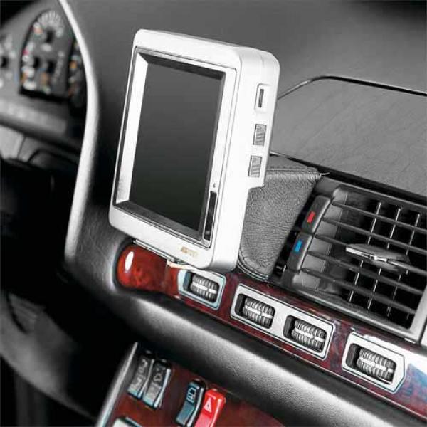 KUDA Navi / Telefonkonsole passend für Mercedes S-Klasse W140 91-09/98 Leder schwarz