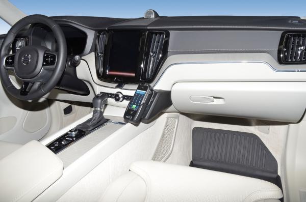 KUDA Telefonkonsole passend für Volvo XC 60 ab 07/2017 Leder schwarz