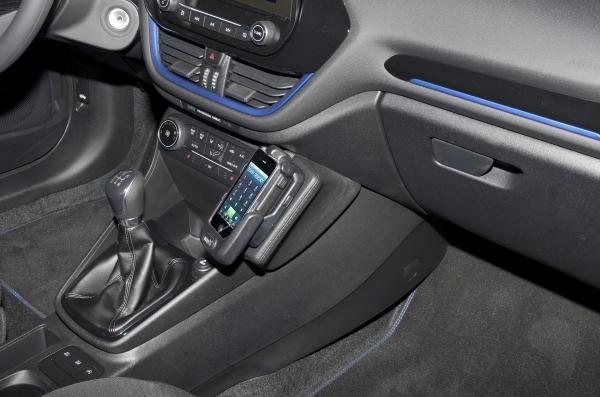 KUDA Phone console fit for Ford Escort ab 95 + Modell 00 real leather black
