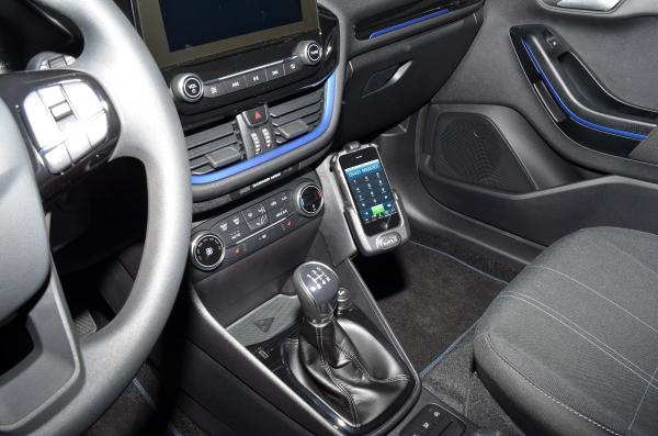 KUDA Phone console fit for Ford Escort ab 95 + Modell 00 real leather black