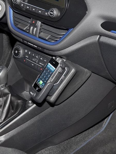 KUDA Telefonkonsole passend für Ford Fiesta (8. Gen.) ab Bj. 07/2017 Kunstleder schwarz