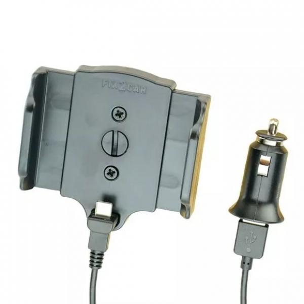 KUDA Fix2Car Halter für Smartphone mit USB-C Anschluss und für Gerätebreite 58-95 mm Universell fest einstellbar & 1,0m USB-A Kabel