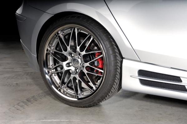 RIEGER Seitenschweller mit Schacht und 2 Ausschnitten LINKS passend für BMW 1er E87