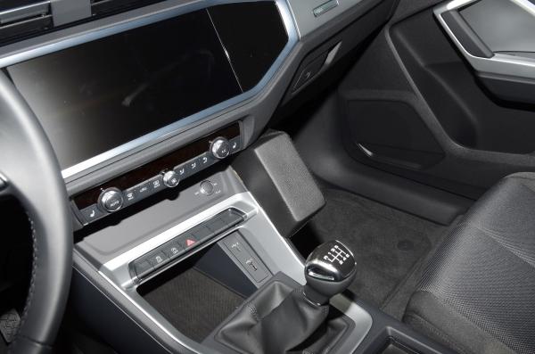 KUDA Telefonkonsole passend für Audi Q3 (Typ F3) ab Bj. 2018 Leder schwarz