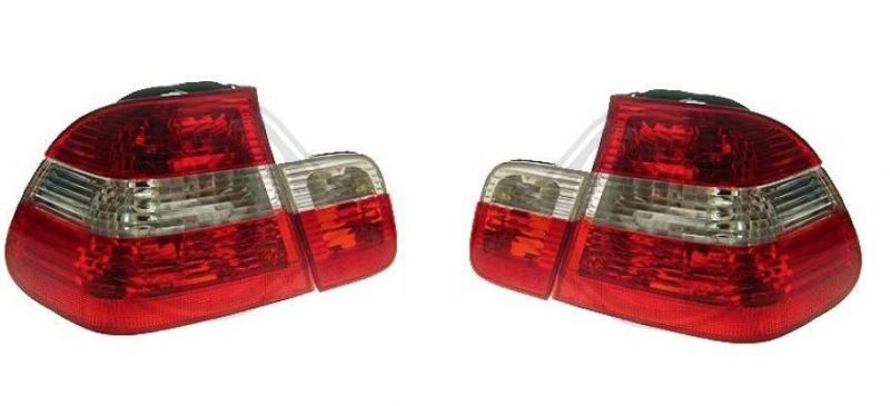 Rückleuchten ROT/WEIß 4tlg passend für BMW 3er E46 Limousine ab 10/01