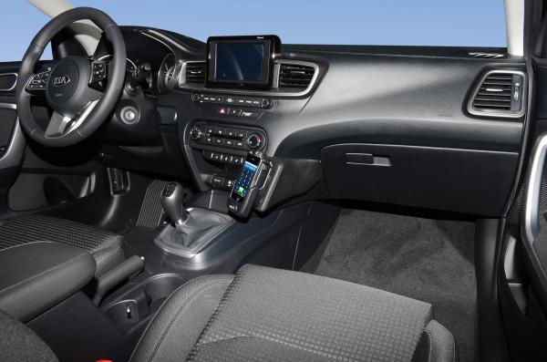 KUDA phone console fit for​ Kia Ceed/ProCeed/XCeed from 2018 real leather black