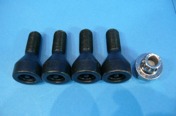 Radschlösser original BMW M12 1,5 Länge 24mm BMW 1er E81 E82 E87 E88 3er E46 E90 E91 E92 E93 5er E60 E61 6er E63 E64 Z4 E85 E86