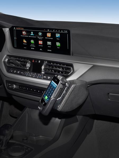 KUDA Phone consoles fit for BMW 1er F40 from 2019 Mobilia/artificial leather black