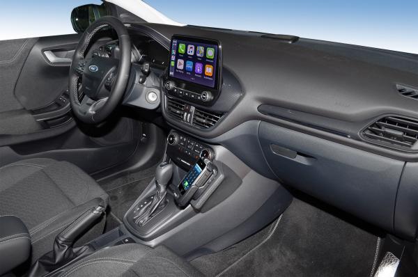 KUDA Telefonkonsole passend fürFord Puma ab 2019 Leder schwarz