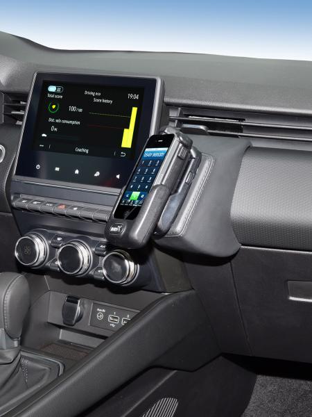 KUDA Telefonkonsole passend für Renault Clio ab 2019 Leder schwarz