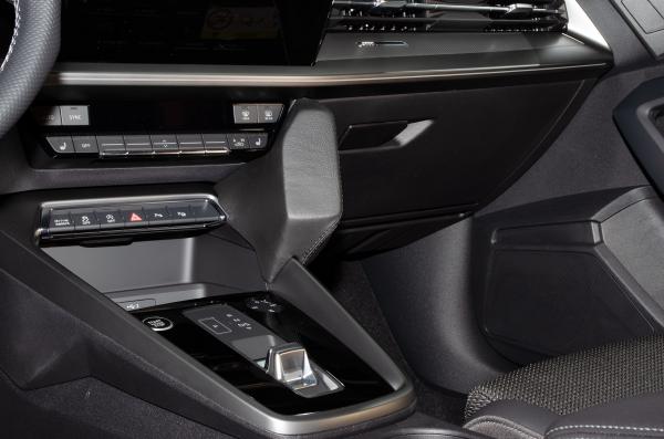 KUDA Telefonkonsole passend für Audi A3 ab 2020 (Typ 8Y) Leder schwarz