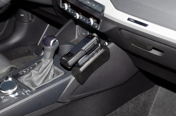 KUDA Telefonkonsole passend für Audi Q2 ab 2016 & ab 2020 Leder schwarz