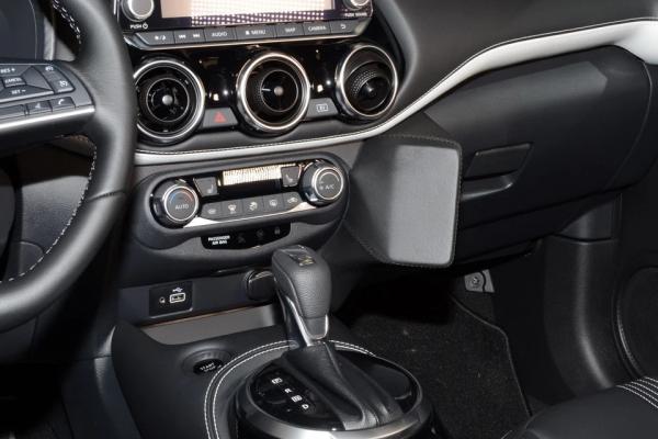 KUDA Telefonkonsole unten passend für Nissan Juke ab 2019 Kunstleder schwarz