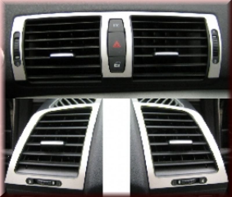 Frames air outlets stainless steel matted 3pcs BMW E87