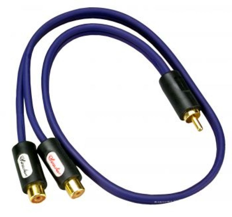Y-Cinchkabel 0,5m (1 Stecker auf 2 Buchsen)