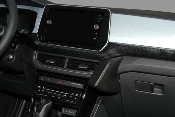 KUDA Telefonkonsole passend für VW T-Cross Facelift ab 02/2024 (C1) Kunstleder schwarz