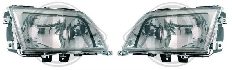 Headlights clear/chrome Mercedes W202 93-00