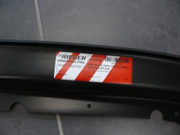 RIEGER Cupspoiler im GT-Look passend für MStoßstange BMW 3er E36
