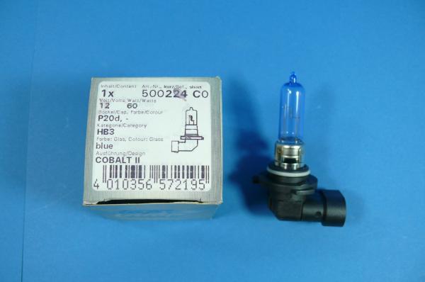 Lamp HB3 60W Kobalt/Xenon P20d