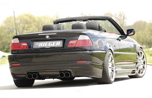 RIEGER Heckschürzenansatz passend für BMW 3er E46 Coupé / Cabrio