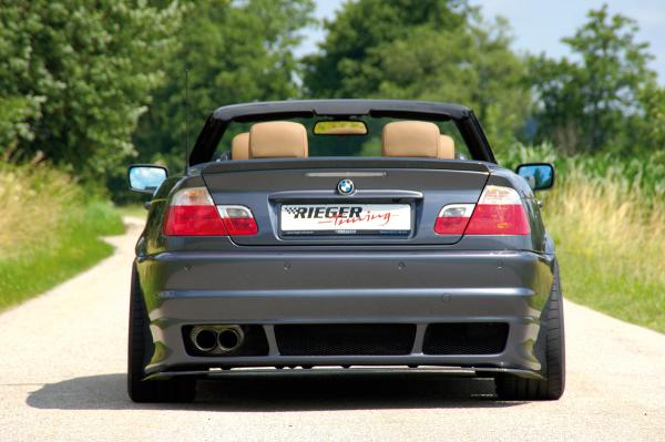 RIEGER Heckschwert (Carbon-Look) passend für Heckschürze 50208 / 50213 passend für BMW 3er E46