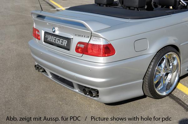 RIEGER Heckschürze 50232 passend für BMW 3er E46 Limousine / Coupé / Cabrio 02.02- (ab Facelift)