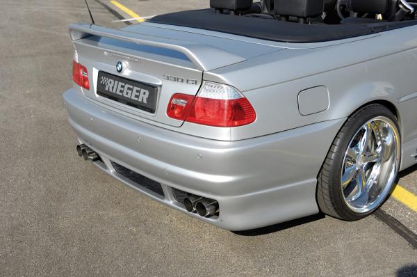 RIEGER Heckschürze 50233 passend für BMW 3er E46 Limousine / Coupé / Cabrio 02.02- (ab Facelift) MIT PDC