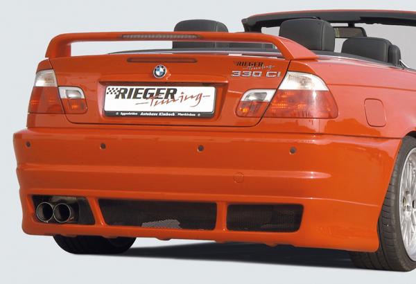 RIEGER Heckschürze 50233 passend für BMW 3er E46 Limousine / Coupé / Cabrio 02.02- (ab Facelift) MIT PDC