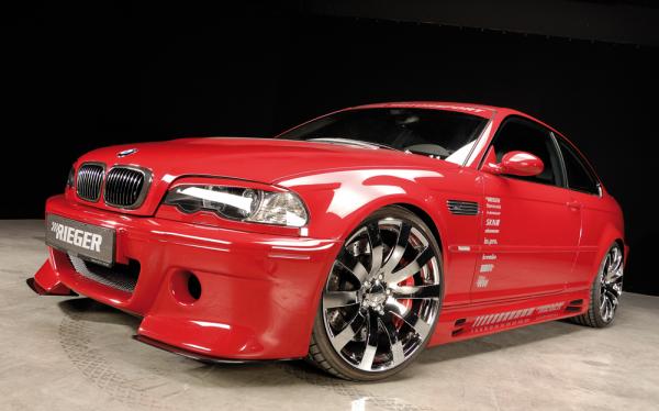 RIEGER Spoilerschwert CS-Look für Spoilerstoßstange 50238 / 50144 / 50244 passend für BMW 3er E46
