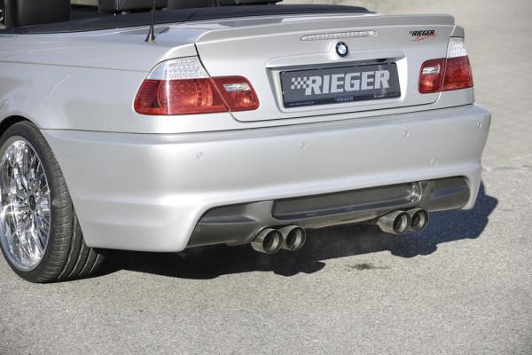 RIEGER Rear Bumper 50250 fit for BMW 3er E46 Sedan / Coupé / Convertible 02.02- WITH PDC