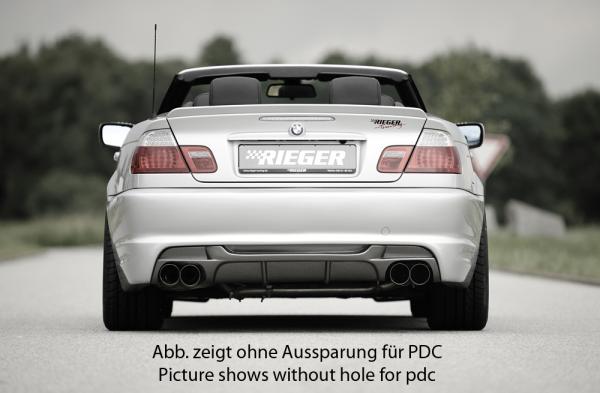 RIEGER Rear Bumper 50250 fit for BMW 3er E46 Sedan / Coupé / Convertible 02.02- WITH PDC