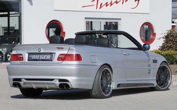 RIEGER Heckeinsatz passend für Heckschürze 50248/49/50/51 passend für BMW 3er E46 Coupe Cabrio Limousine (4-Rohr)