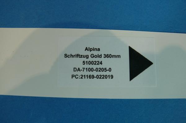 ALPINA Emblem foil gold 360mm