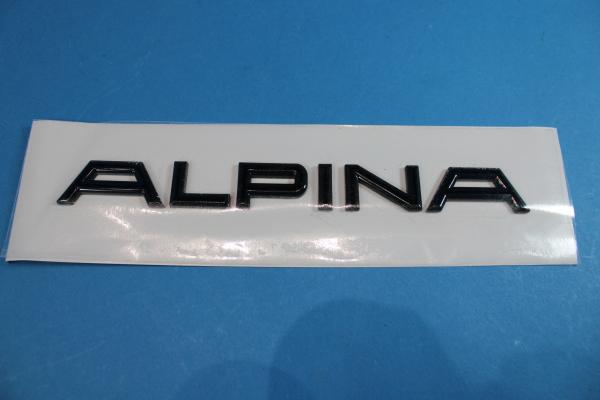 ALPINA Schriftzug hinten "ALPINA" SCHWARZ ballig passend für alle BMWs