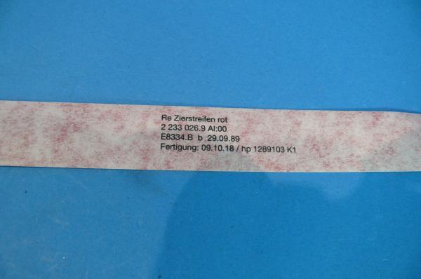 Front strip right red for BMW 3er E30 M3