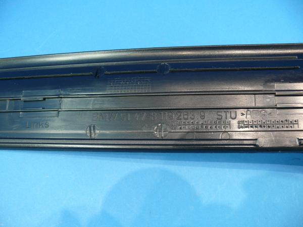 Door Sill Strip rear BLACK -left- BMW 3er E36 Sedan/Touring