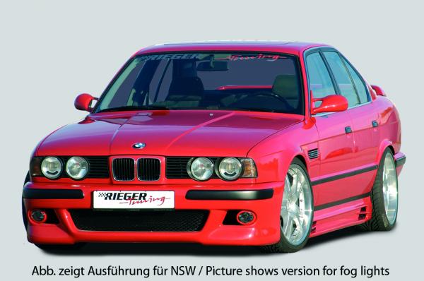 RIEGER Spoilerstoßstange im Sport Look passend für BMW 5er E34 Limousine/Touring (OHNE NSW-Halterung)