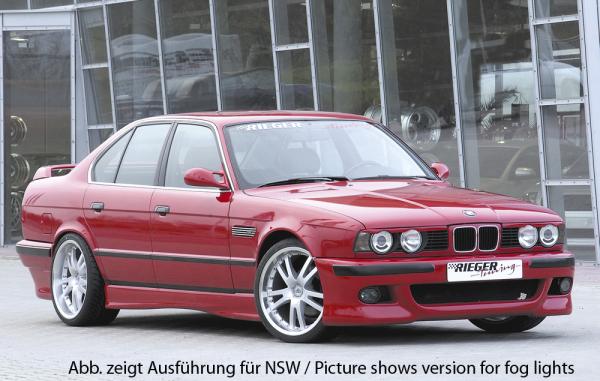 RIEGER Spoilerstoßstange im Sport Look passend für BMW 5er E34 Limousine/Touring (OHNE NSW-Halterung)