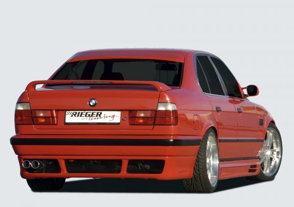 RIEGER Heckschürzenansatz im Sport Look passend für BMW 5er E34 Limousine/Touring