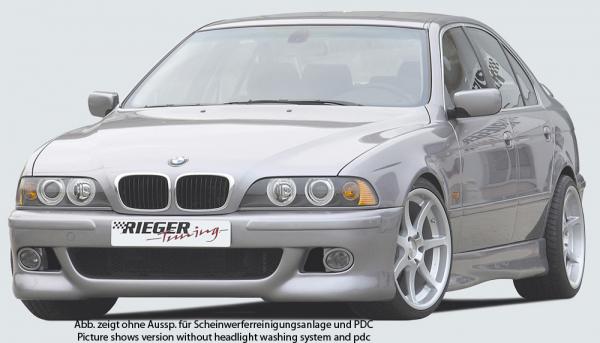 RIEGER Front bumper fit for BMW 5er E39 up to 12/02 (with recesses for washer + PDC)