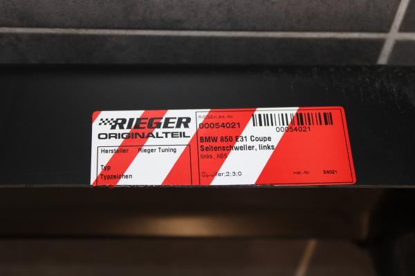 RIEGER Side skirt Infinity -left side- fit for BMW 8er E31