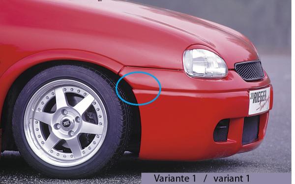 RIEGER Spoileransatz Variante 2 passend für Opel Corsa B 3-trg Bj. 02.93-09.96 (bis Modell 97)