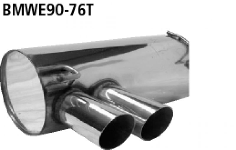 Bastuck Endschalldämpfer 2x 76mm, 20° schräg BMW E90/E91/E92/E93