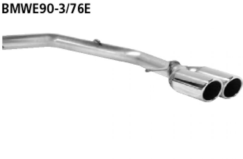 Bastuck Rear pipe set RH 2x 76mm BMW E90/E91/E92/E93