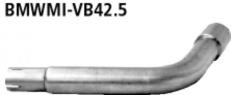 Link pipe rear silencer on original system to Ø 42.5 mm