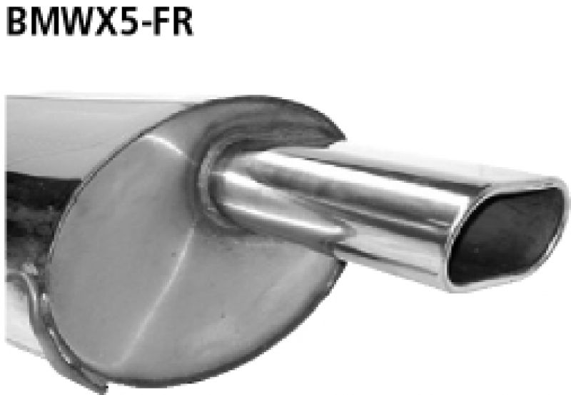Endschalldämpfer 135x75mm flat rechts BMW X5 6/8 Zyl., Diesel