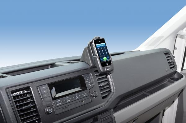 KUDA Phone console fit for VW Crafter ab 2017 & MAN TGE ab 2017 real leather black