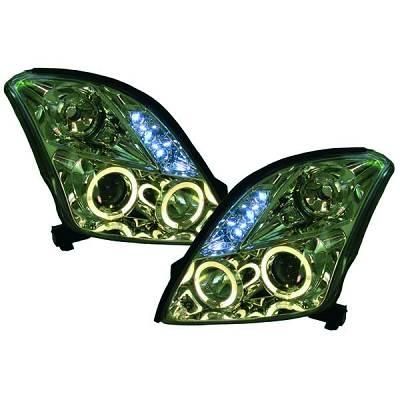 Headlights clear/chrome Suzuki Swift 05->>